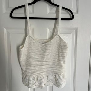 House of Harlow white crochet top